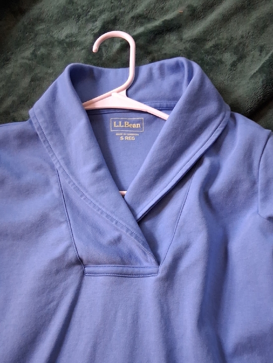 L.L. Bean Tops - L.L. Bean Shawl-Collar Pullover in Periwinkle Blue